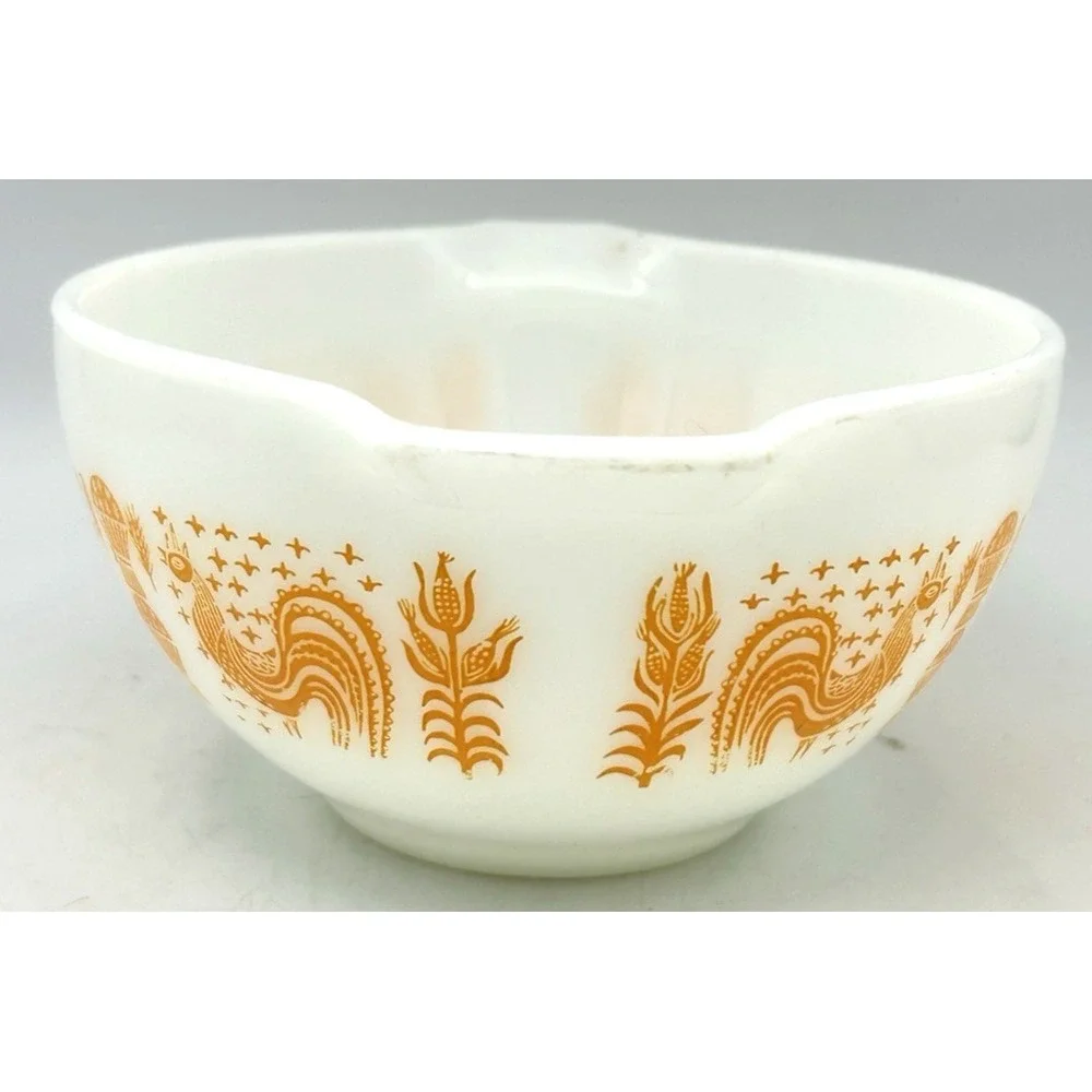 PYREX  Pumpkin Orange Butterprint Cinderella Mixing Bowl RARE 1.5 PT #441 1965